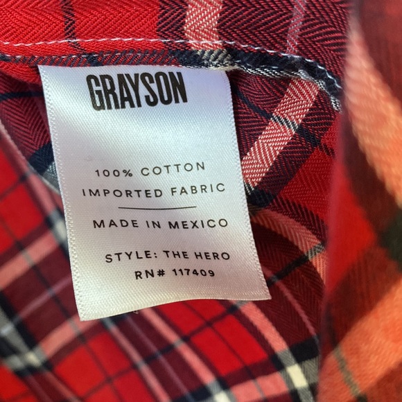 grayson fall plaid button up flannel - Picture 3 of 4